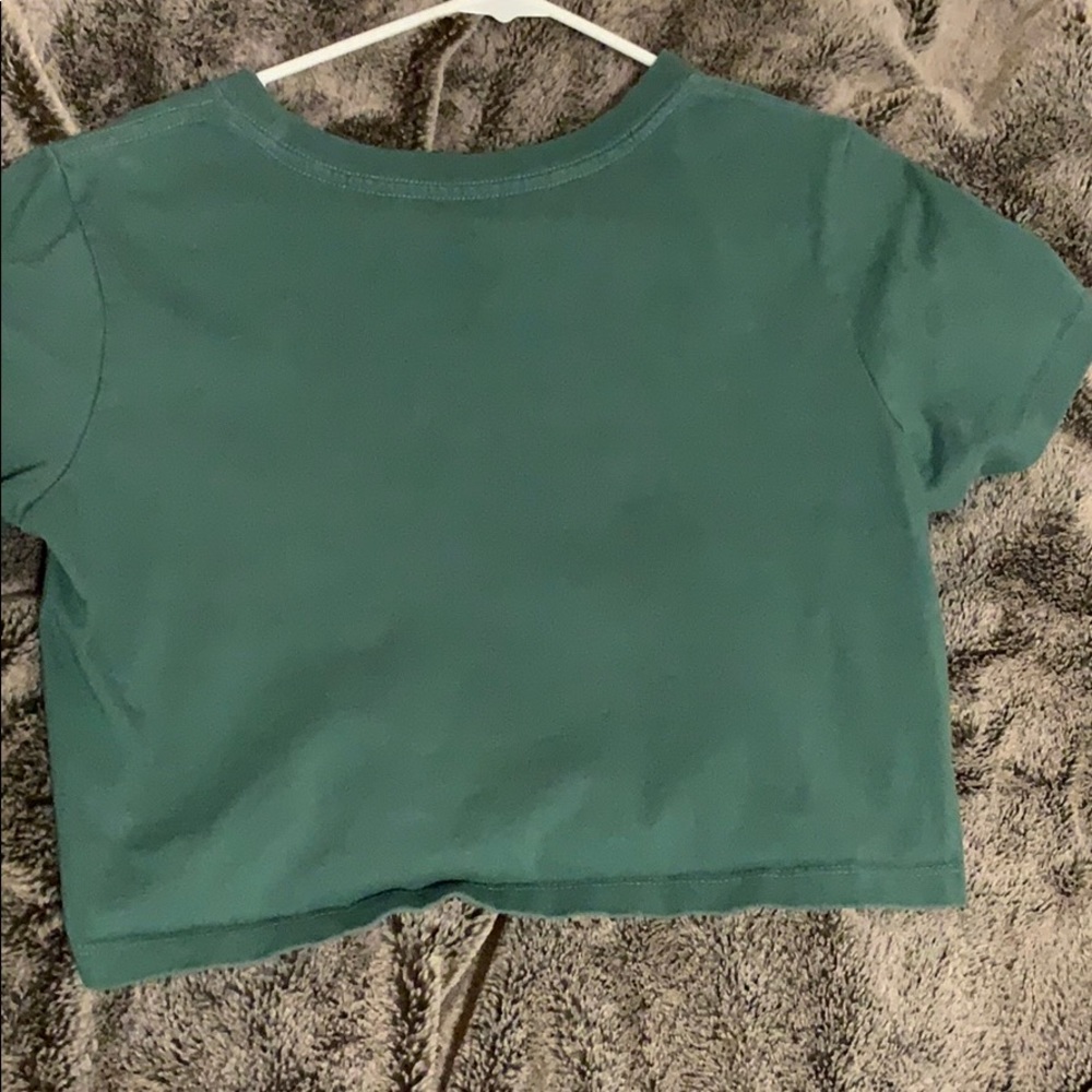 Green crop top